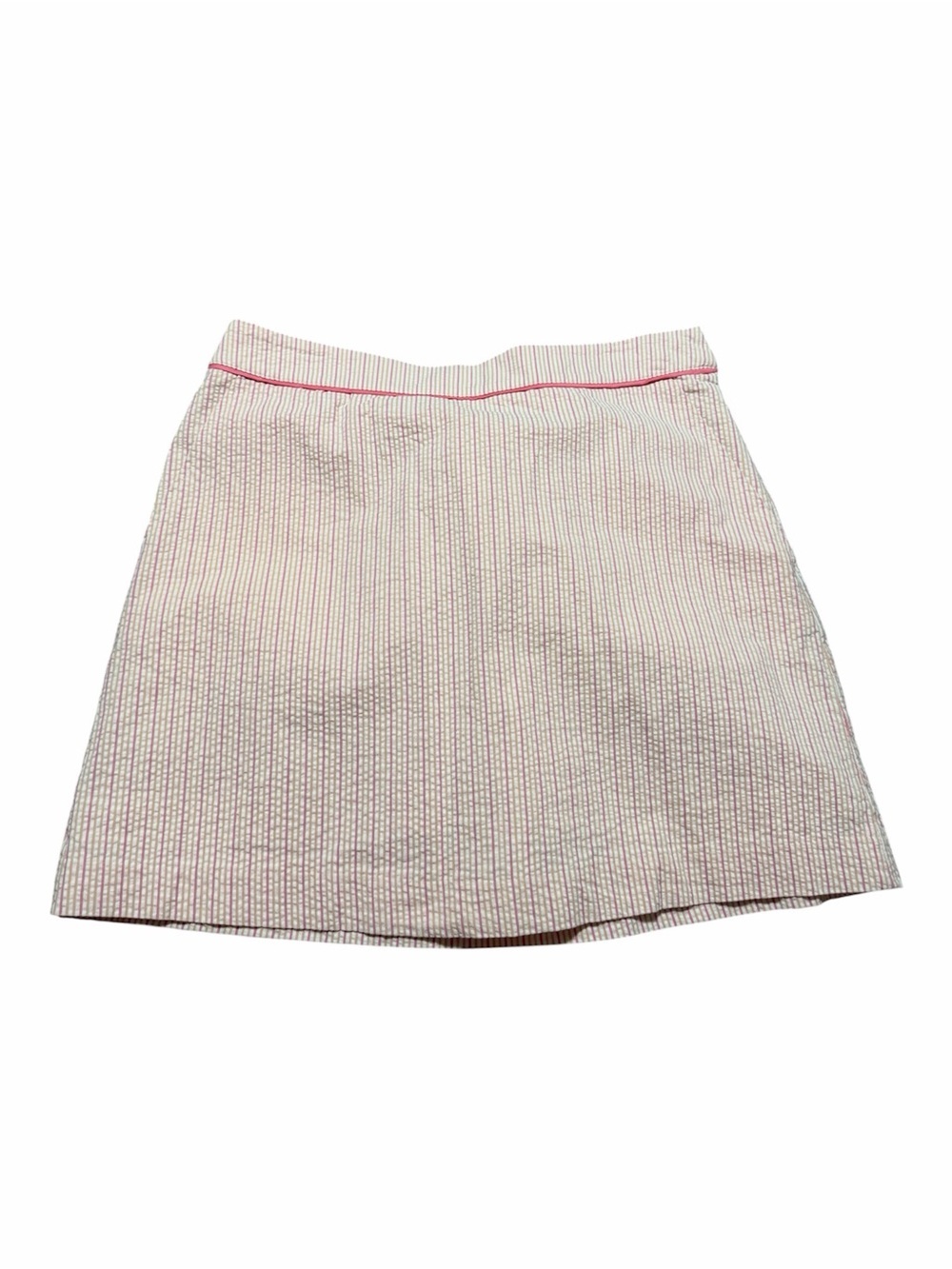 Classic Fairway & Greene Pink Orange Seersucker A-Line Skirt 6 Golf Preppy